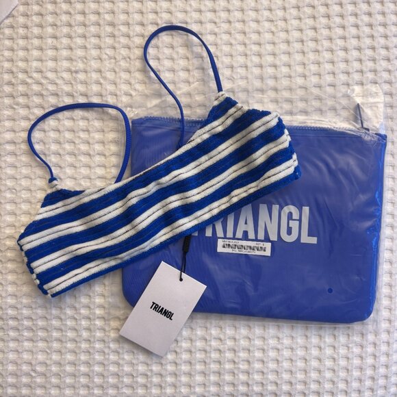 NWT Triangl Mica Joly Terry Bikini Top - Small (includes neoprene bikini bag!) - Picture 3 of 3